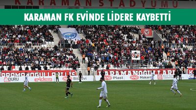 TFF 2.Lig Kırmızı Grup 9.Hafta maçında Karaman FK, Amed Sportif'e