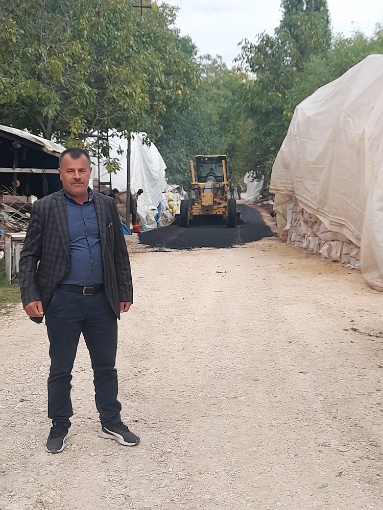 Sarıveliler'de asfaltlama çalışmaları