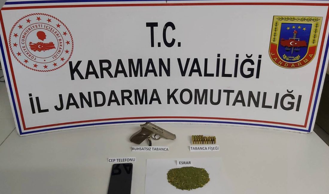 Karaman’ın Ermenek ilçesi Güneyyurt beldesinde kaçakçılıkla mücadele kapsamında bir şahsın