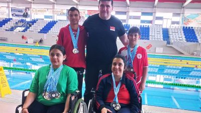 Karaman bedensel engelliler yüzme takımı, Sivas’ta düzenlenen Para Yüzme ve